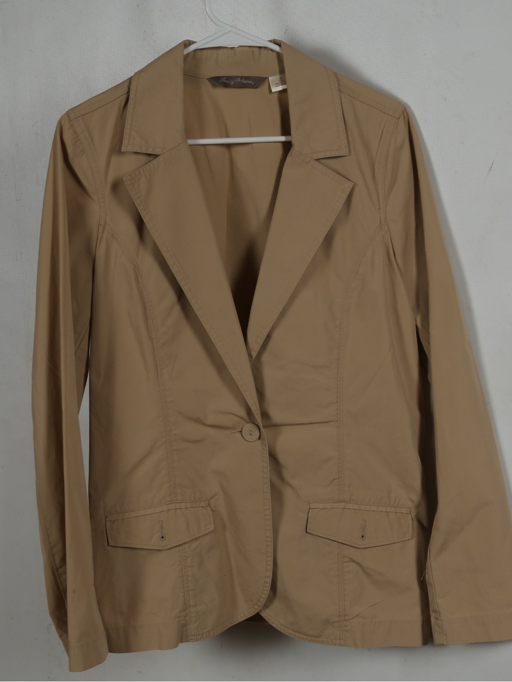 Tommy Bahama Women's Khaki Single-Button Blazer
